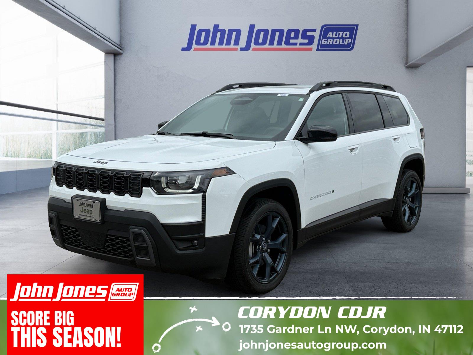 BRIGHT WHITE CLEAR COAT 2026 Jeep Cherokee SUV / Crossover Four-Wheel Drive Automatic