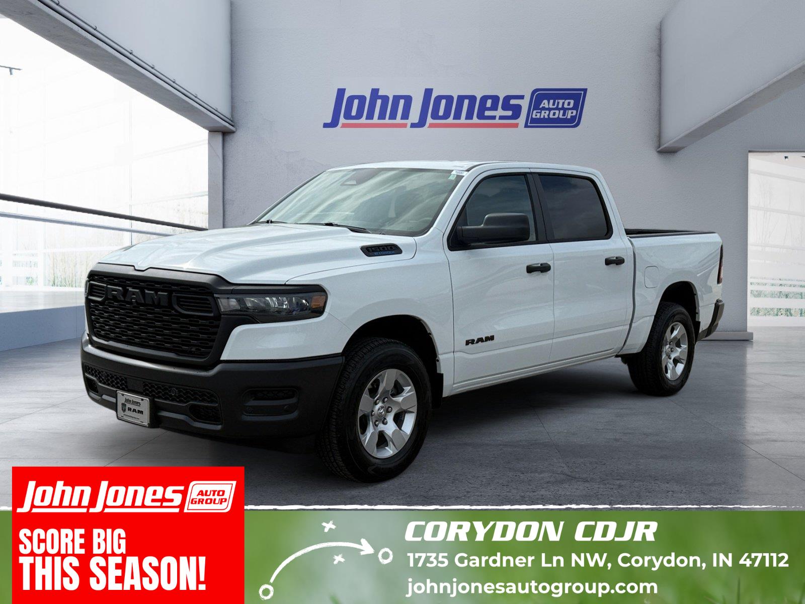 Bright White Clearcoat 2026 RAM 1500 Pickup Truck Four-Wheel Drive 8-Speed Automatic
