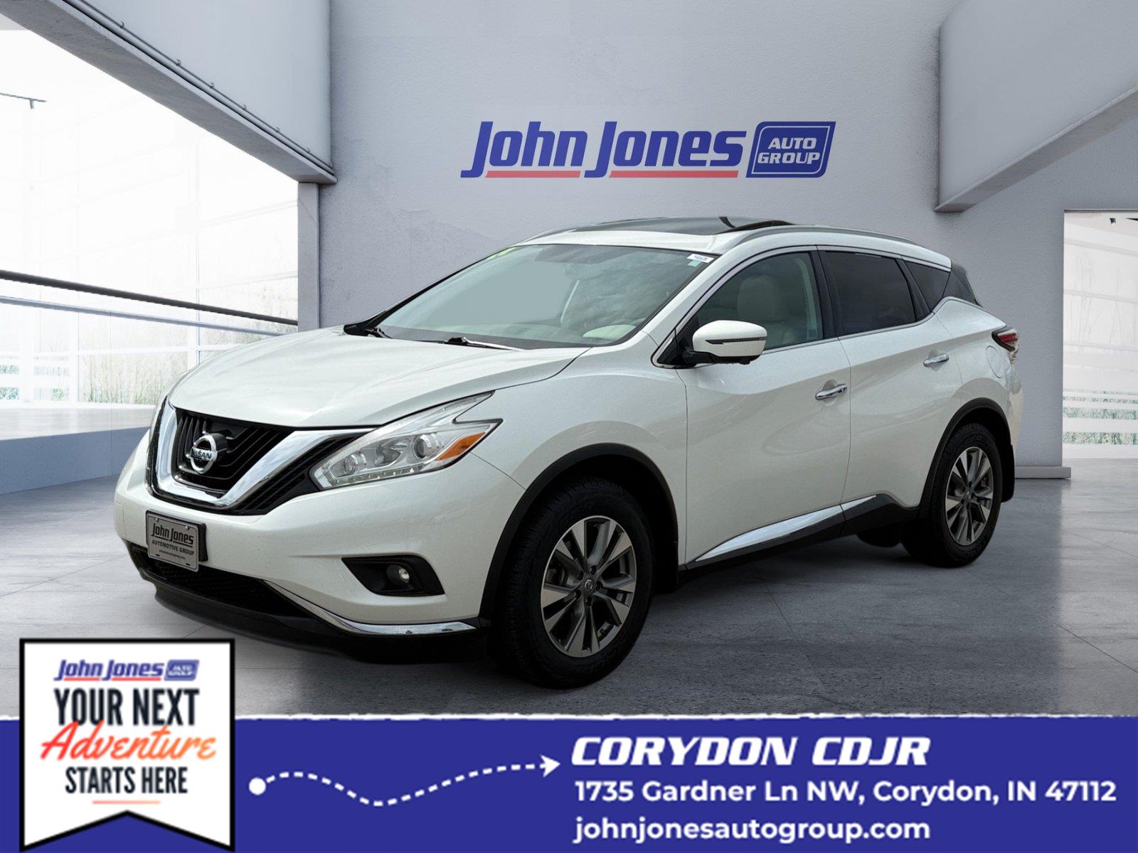 Pearl White 2017 Nissan Murano SUV / Crossover All-Wheel Drive Continuously Variable Transmission