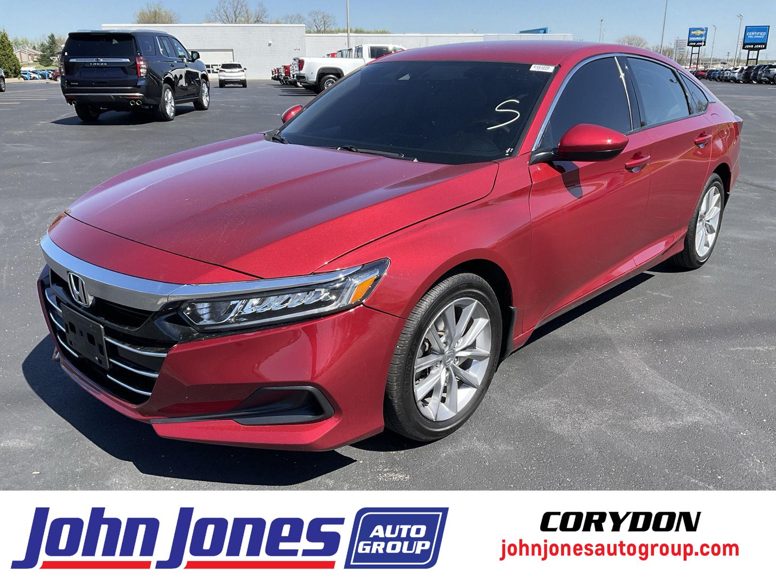 Radiant Red Metallic 2022 Honda Accord LX FWD Sedan Front-Wheel Drive Continuously Variable Transmission