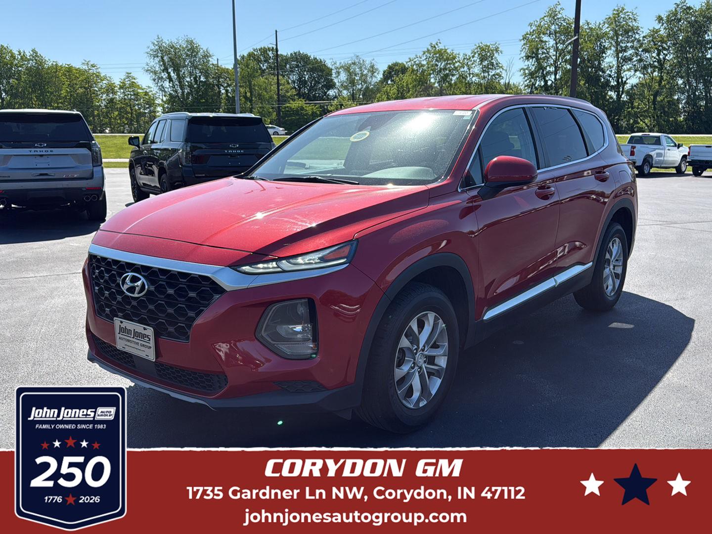Scarlet Red 2019 Hyundai Santa Fe 2.4L SE AWD SUV / Crossover All-Wheel Drive Automatic