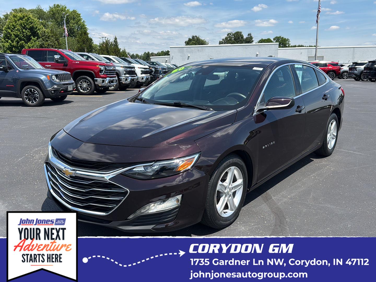 Black Cherry Metallic 2020 Chevrolet Malibu Sedan Front-Wheel Drive Continuously Variable Transmission