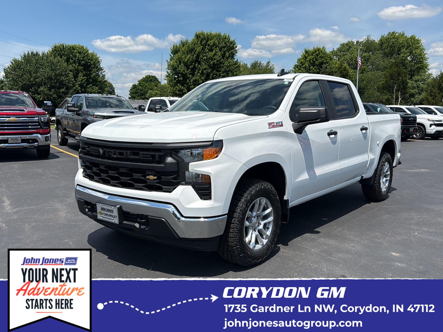 Summit White 2026 Chevrolet Silverado 1500 Pickup Truck Four-Wheel Drive Automatic