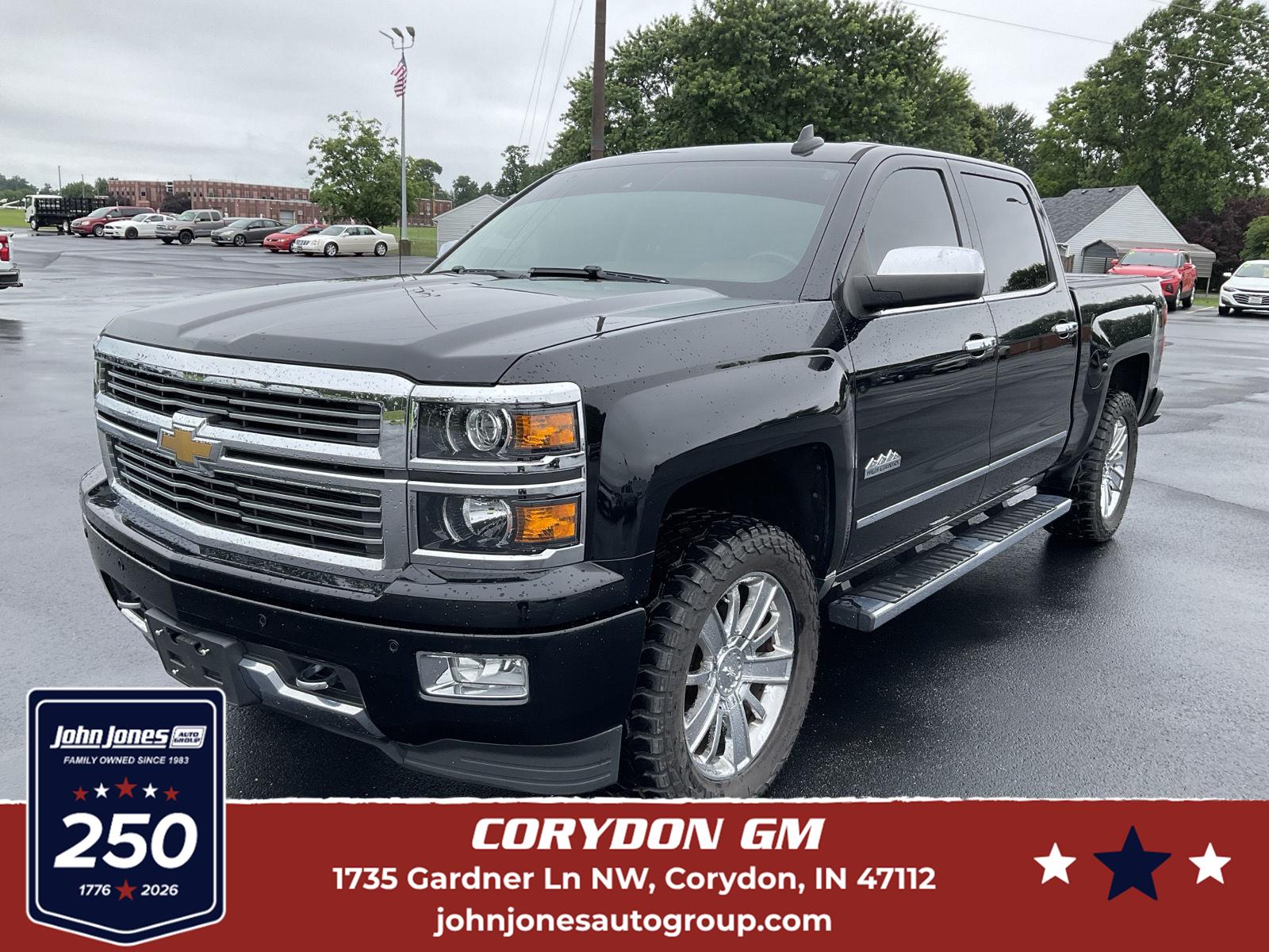 Black 2015 Chevrolet Silverado 1500 High Country Crew Cab 4WD Pickup Truck Four-Wheel Drive 6-Speed Automatic