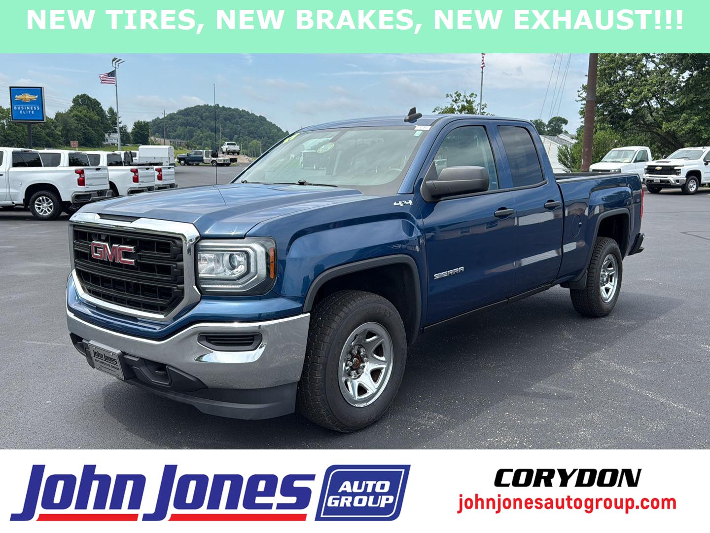 Stone Blue Metallic 2017 GMC Sierra 1500 Base Double Cab 4WD Pickup Truck Four-Wheel Drive 6-Speed Automatic