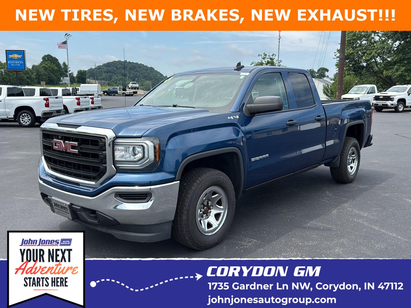 Stone Blue Metallic 2017 GMC Sierra 1500 Pickup Truck Four-Wheel Drive 6-Speed Automatic