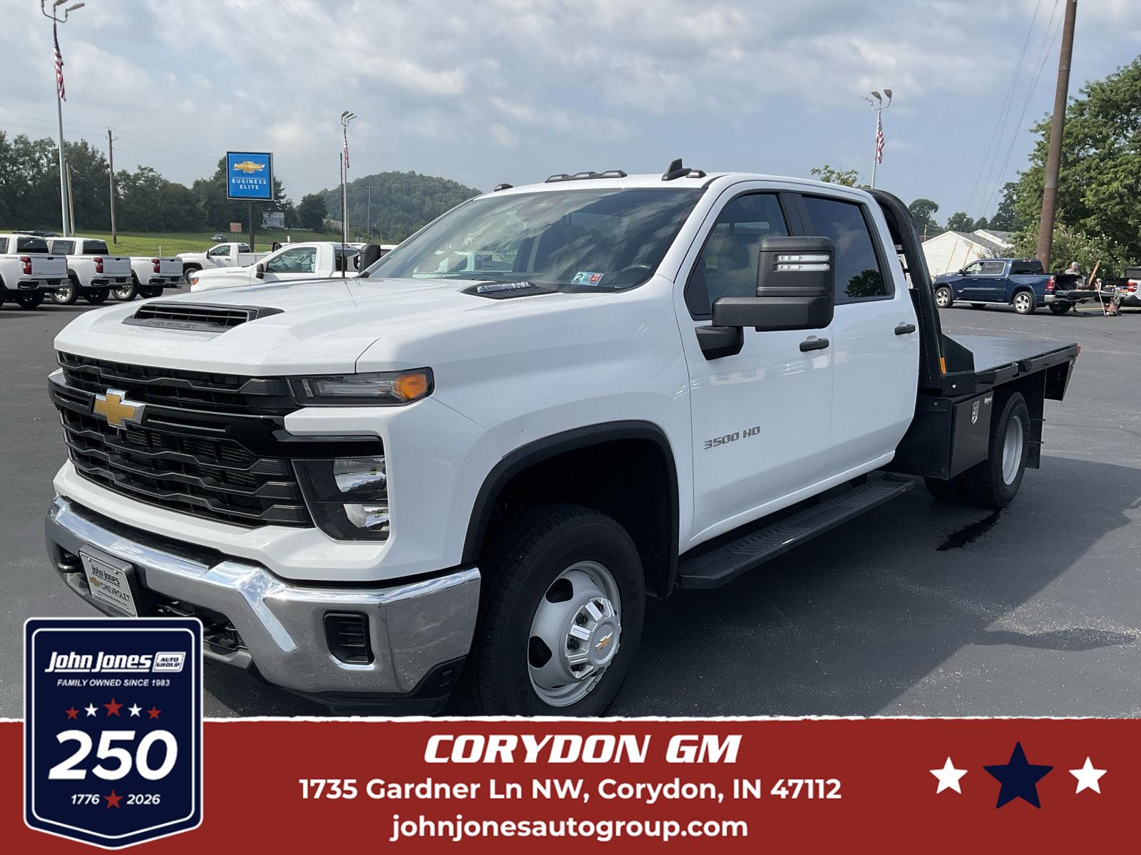Summit White 2024 Chevrolet Silverado 3500HD Chassis Pickup Truck Four-Wheel Drive Automatic