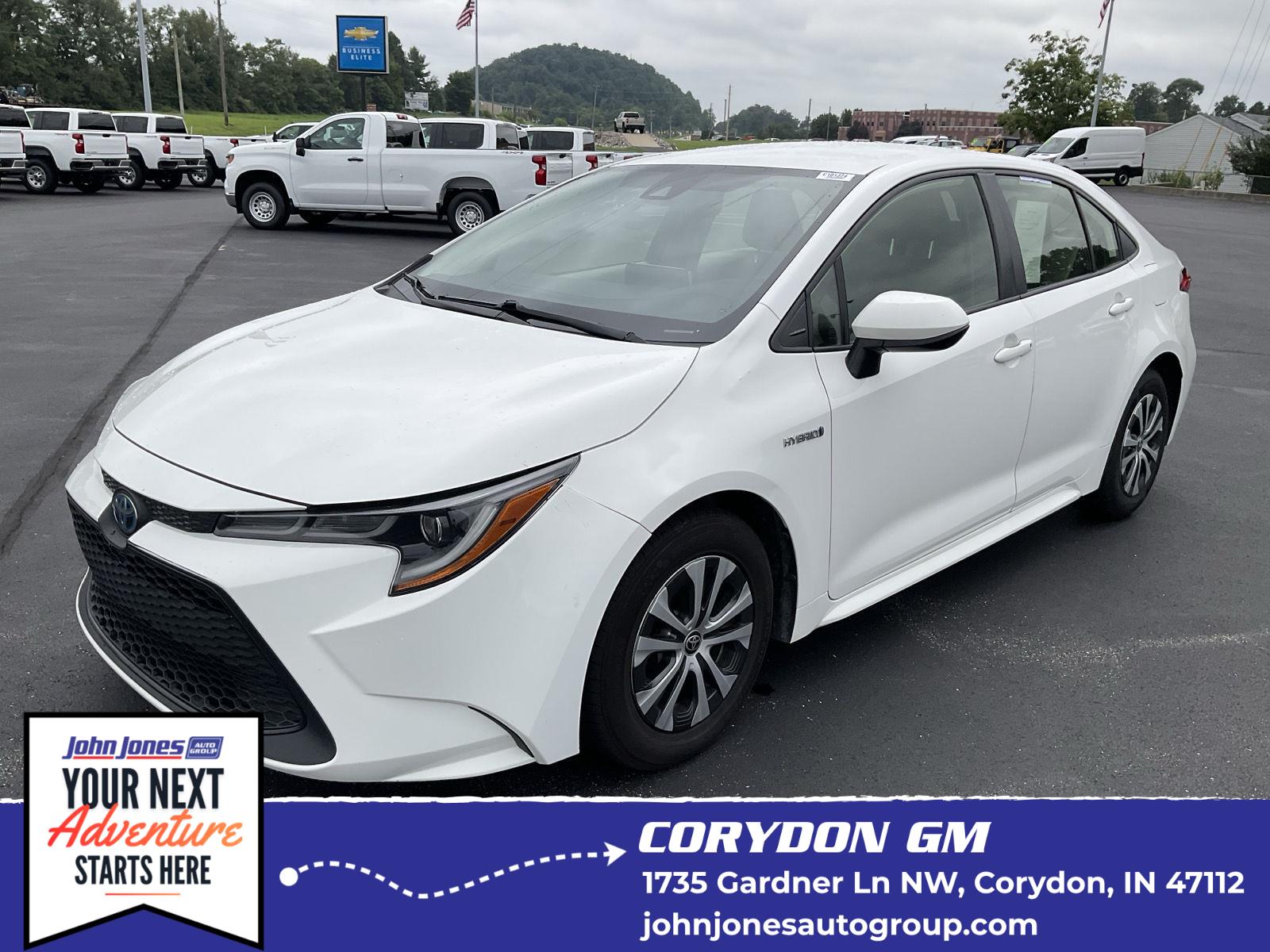Super White 2021 Toyota Corolla Hybrid Sedan Front-Wheel Drive Continuously Variable Transmission