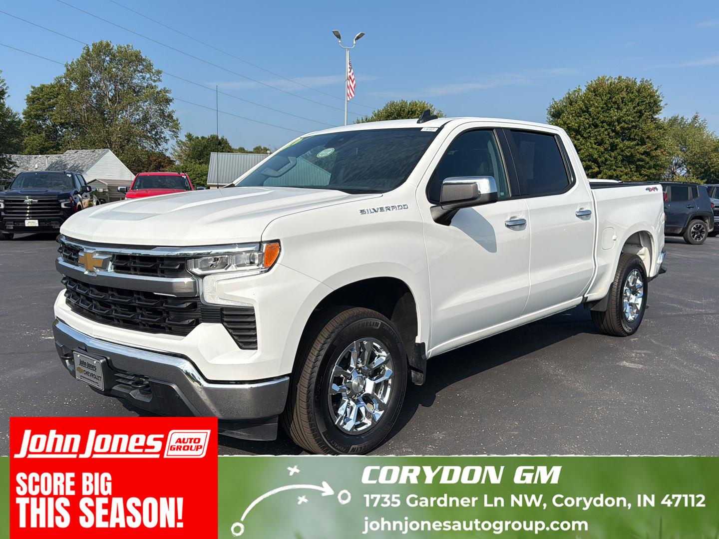 Summit White 2023 Chevrolet Silverado 1500 Pickup Truck Four-Wheel Drive 8-Speed Automatic