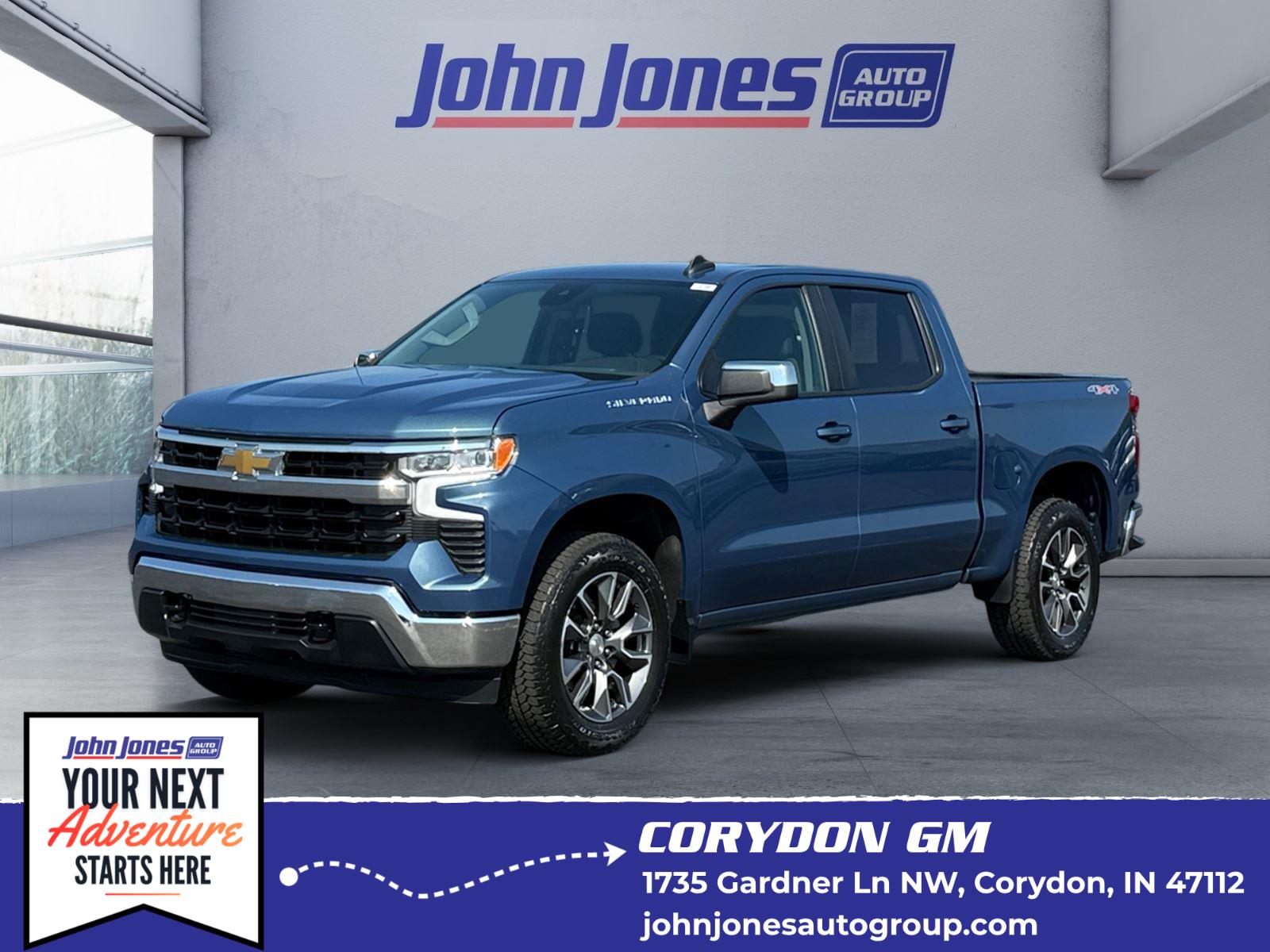Lakeshore Blue Metallic 2024 Chevrolet Silverado 1500 Pickup Truck Four-Wheel Drive 8-Speed Automatic