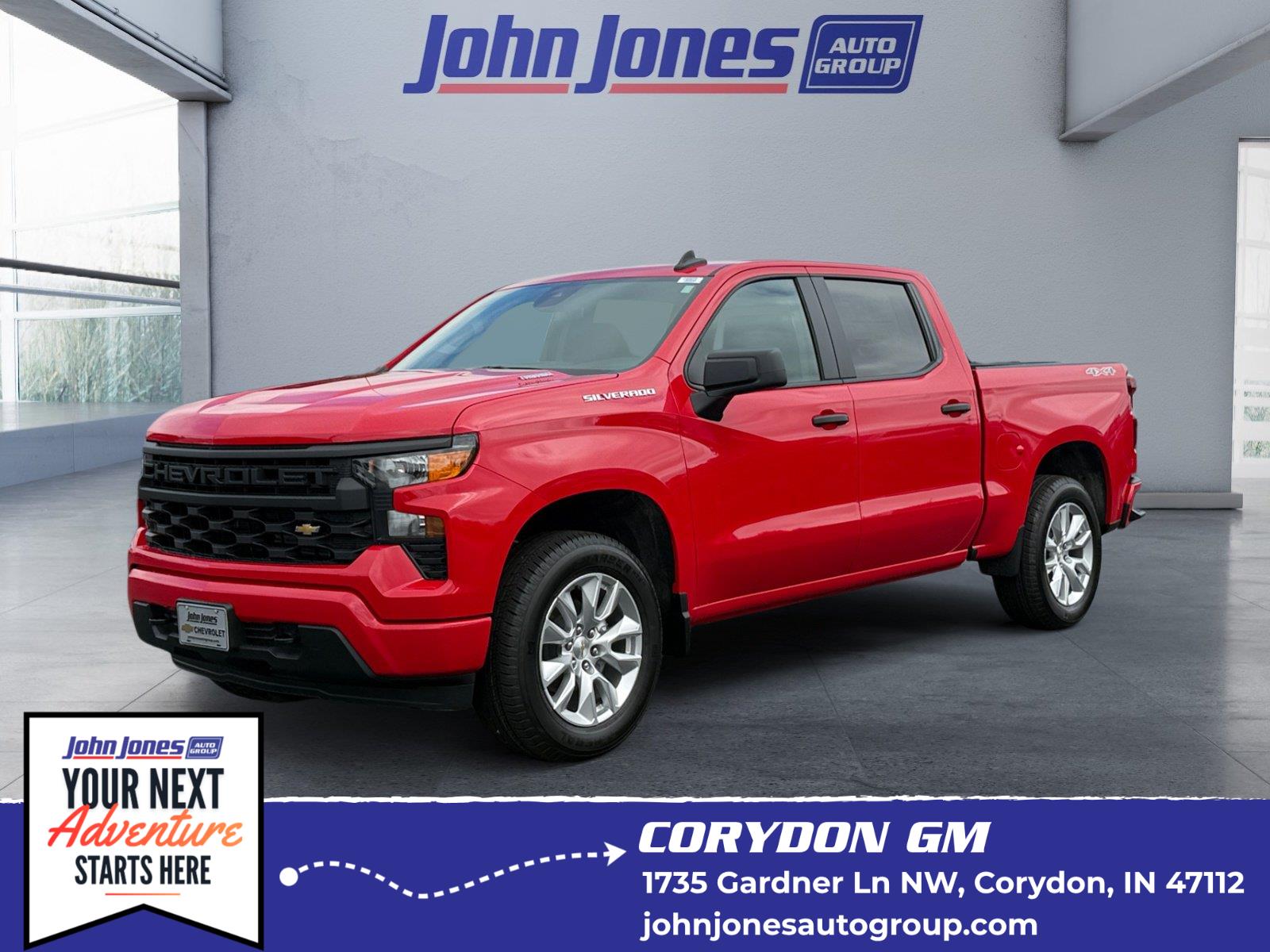 Red Hot 2026 Chevrolet Silverado 1500 Pickup Truck Four-Wheel Drive 8-Speed Automatic
