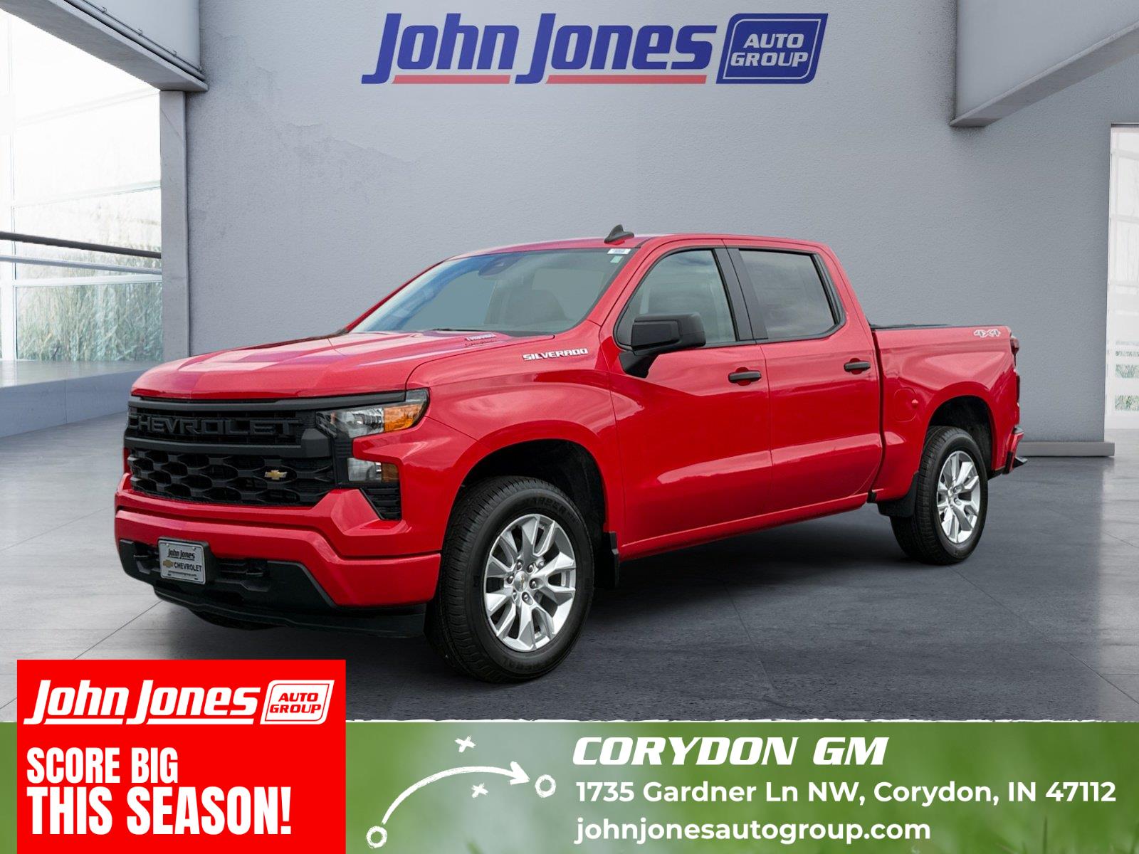 Red Hot 2026 Chevrolet Silverado 1500 Pickup Truck Four-Wheel Drive 8-Speed Automatic