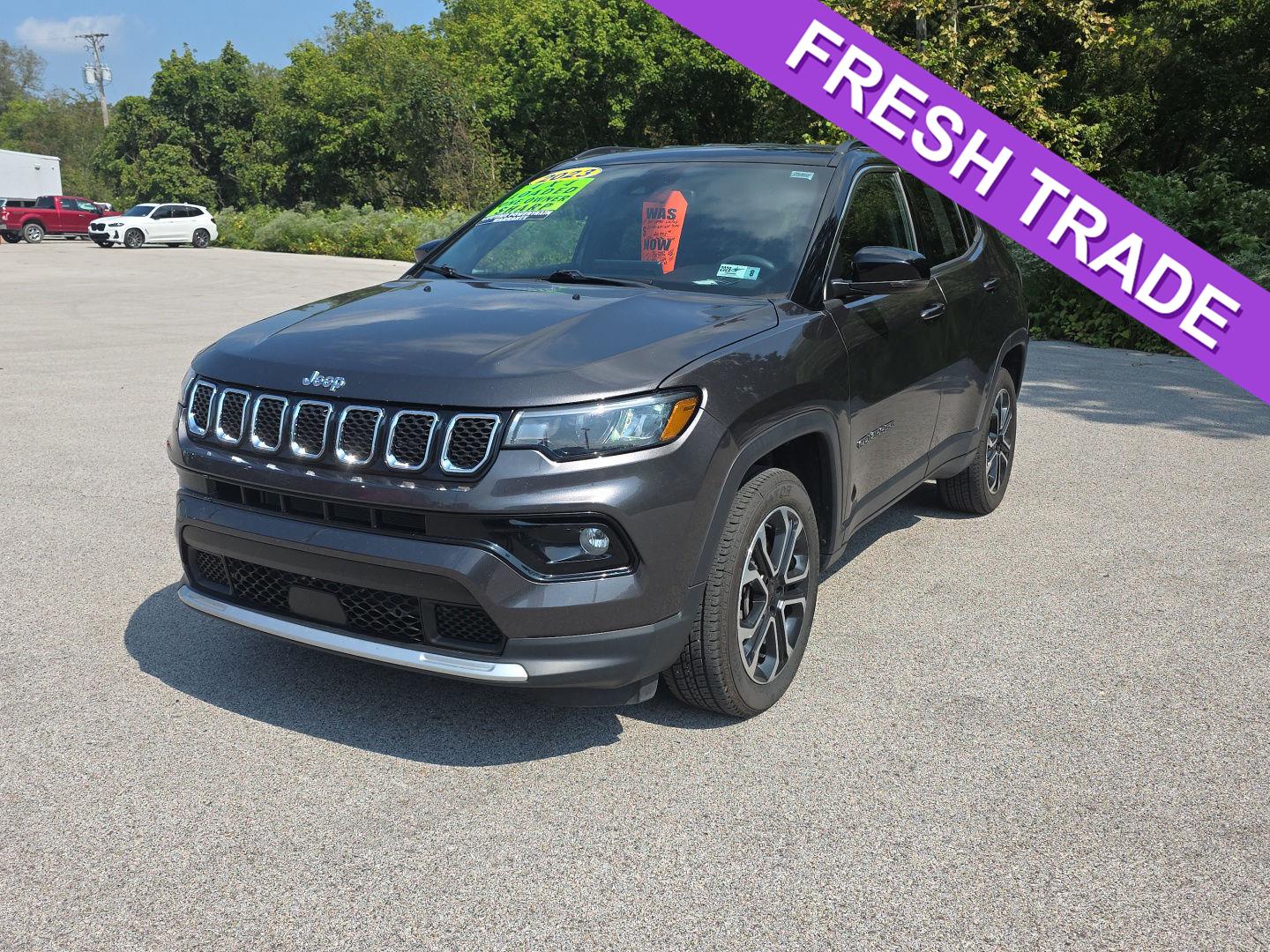 Gray (Granite Crystal Metallic Clearcoat) 2023 Jeep Compass SUV / Crossover Four-Wheel Drive 8-Speed Automatic