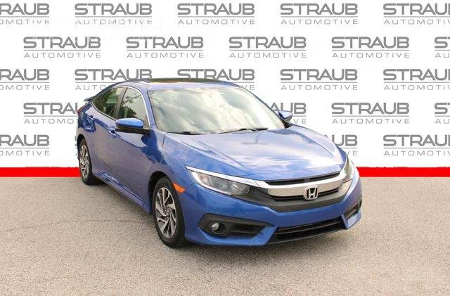 Aegean Blue Metallic 2018 Honda Civic Sedan Front-Wheel Drive Continuously Variable Transmission