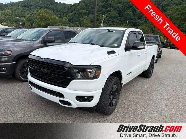 Bright White Clearcoat 2022 RAM 1500 Pickup Truck Four-Wheel Drive 8-Speed Automatic
