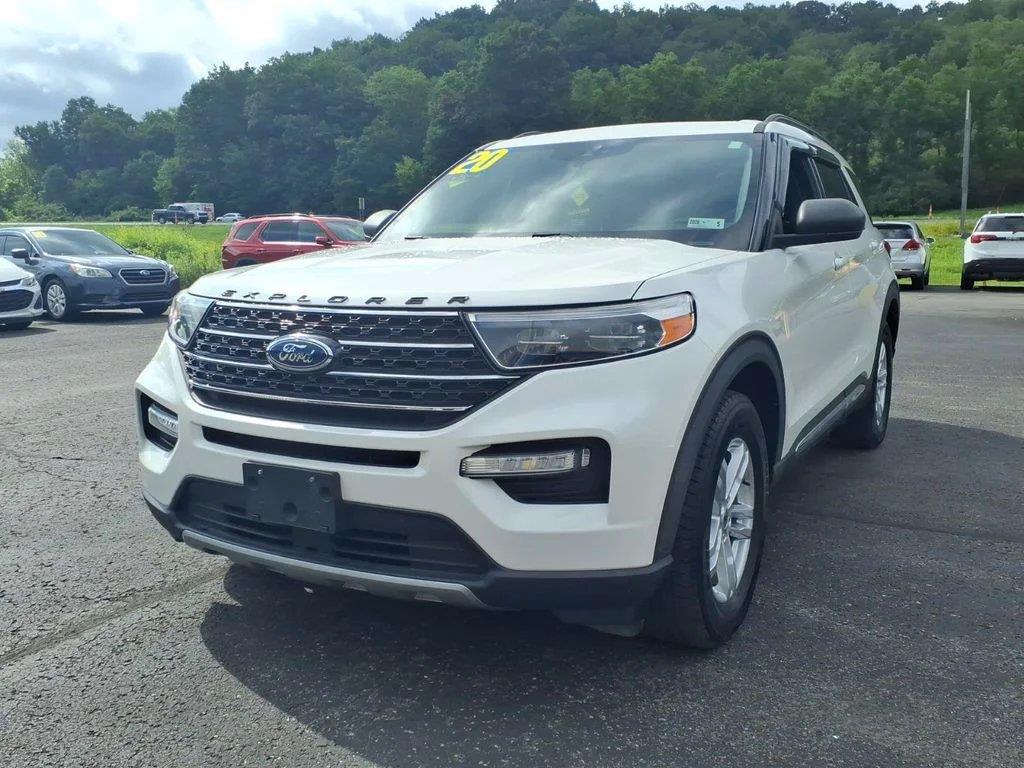 Star White Metallic Tri-Coat 2020 Ford Explorer SUV / Crossover All-Wheel Drive Automatic