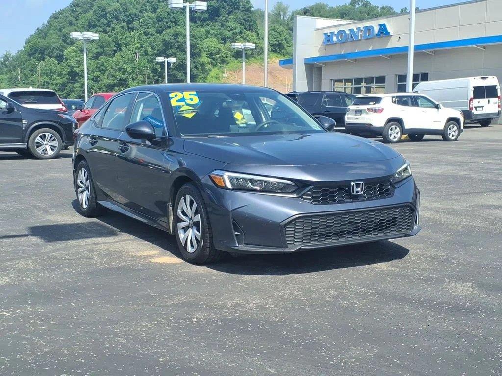Meteorite Gray Metallic 2025 Honda Civic Sedan Front-Wheel Drive Continuously Variable Transmission