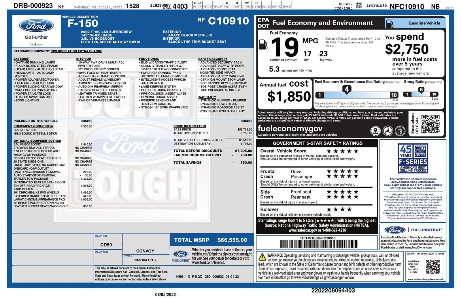 2022 Ford F-150 LARIAT at Lake View Ford