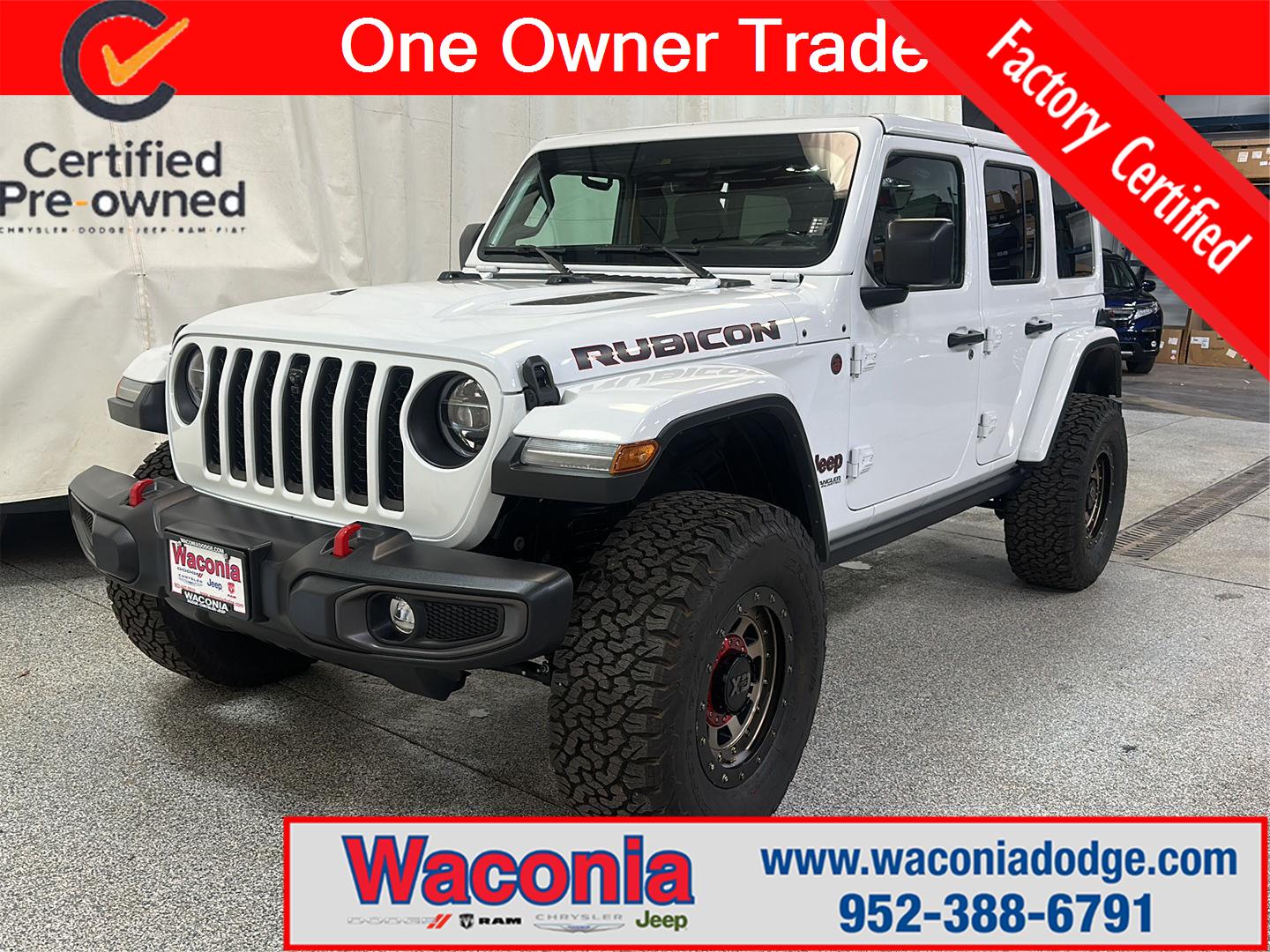 Bright White Clearcoat 2021 Jeep Wrangler Unlimited Rubicon 4WD SUV / Crossover Four-Wheel Drive 6-Speed Manual