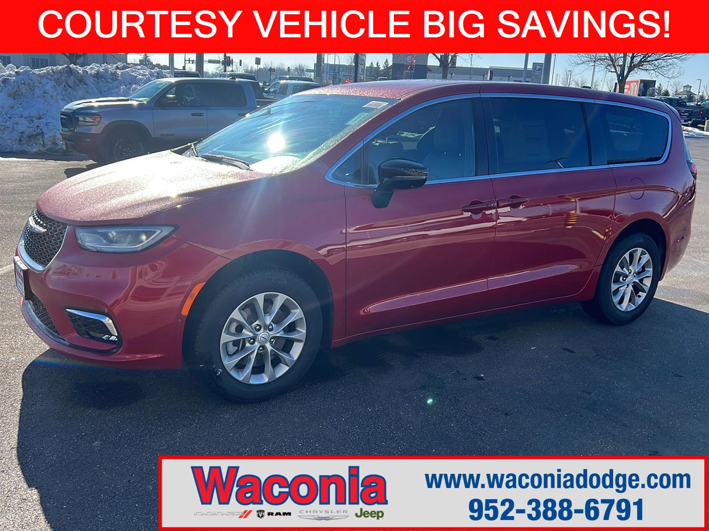 Red Hot Pearlcoat 2026 Chrysler Pacifica Minivan All-Wheel Drive 9-Speed Automatic