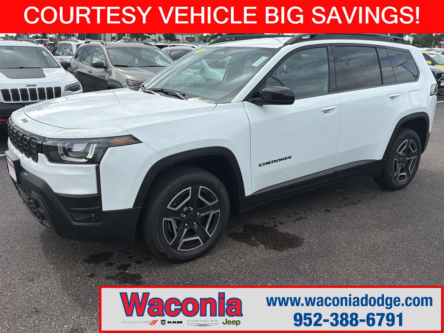 Bright White Clearcoat 2026 Jeep Cherokee SUV / Crossover Four-Wheel Drive Automatic