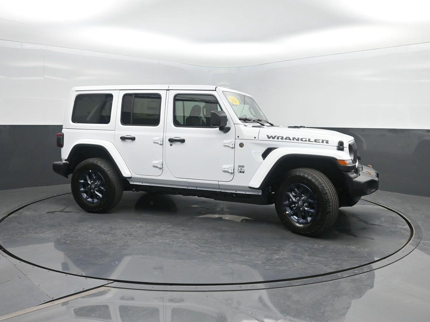 New 2026 Bright White Clearcoat Jeep 4-Door 85th Anniversary Edition image 4