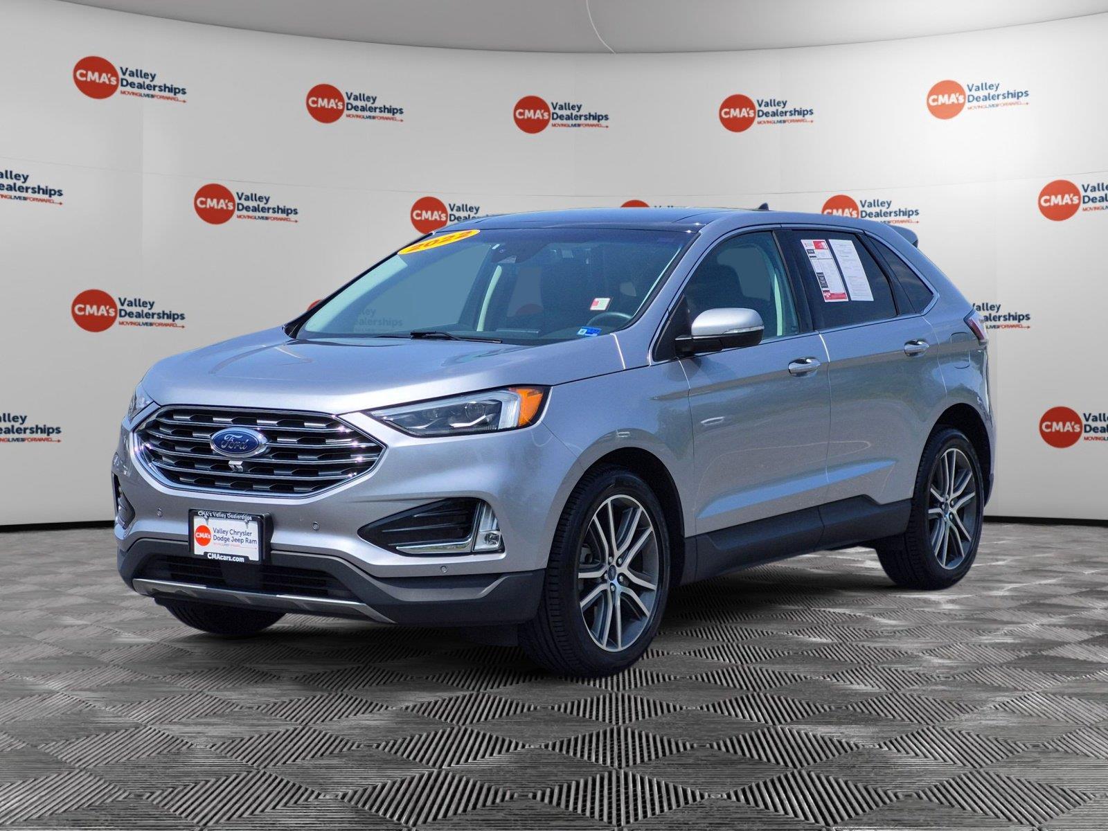 Iconic Silver 2022 Ford Edge SUV / Crossover All-Wheel Drive 8-Speed Automatic
