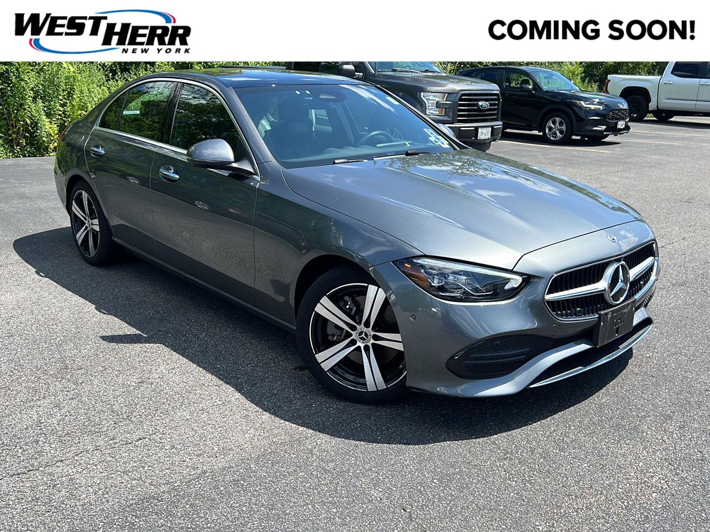 Gray (Selenite Grey Metallic) 2024 Mercedes-Benz C-Class Sedan All-Wheel Drive Automatic