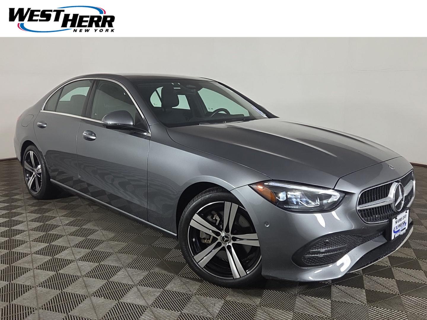 Gray (Selenite Grey Metallic) 2024 Mercedes-Benz C-Class Sedan All-Wheel Drive Automatic