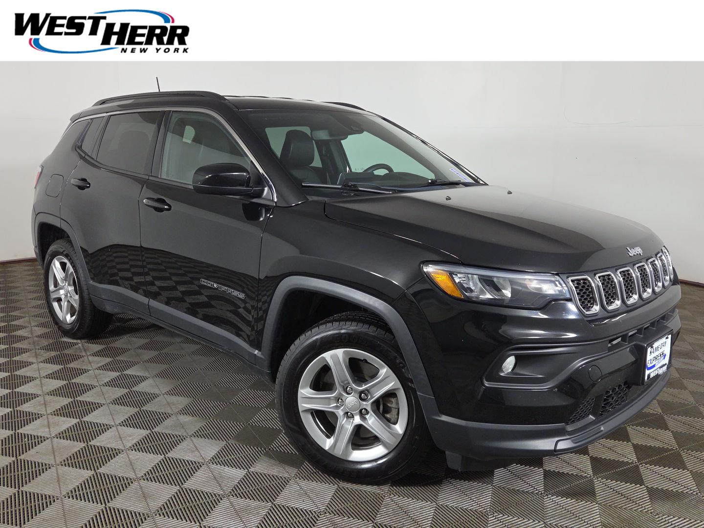 Diamond Black Crystal Pearlcoat 2023 Jeep Compass SUV / Crossover Four-Wheel Drive 8-Speed Automatic