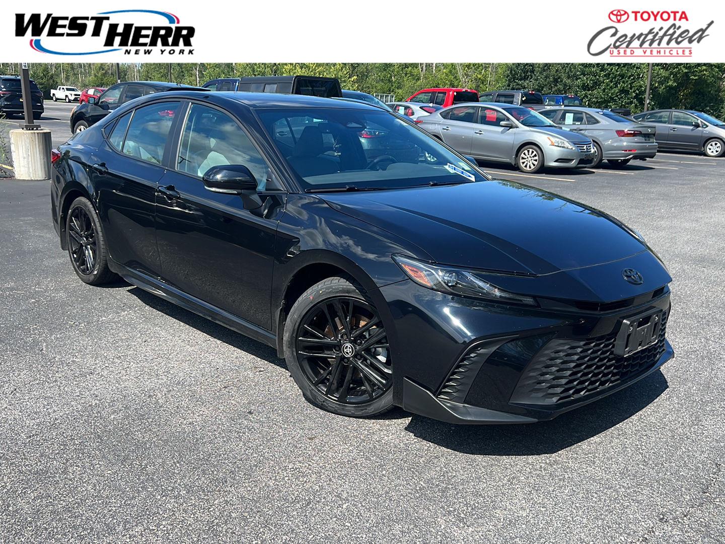 Midnight Black Metallic 2025 Toyota Camry Sedan All-Wheel Drive Continuously Variable Transmission