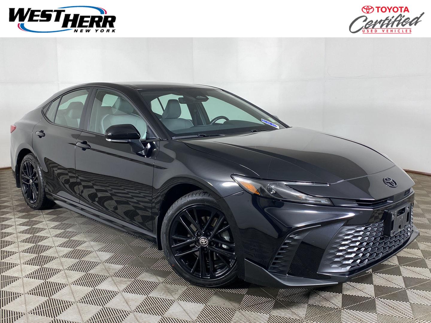 Midnight Black Metallic 2025 Toyota Camry Sedan All-Wheel Drive Continuously Variable Transmission