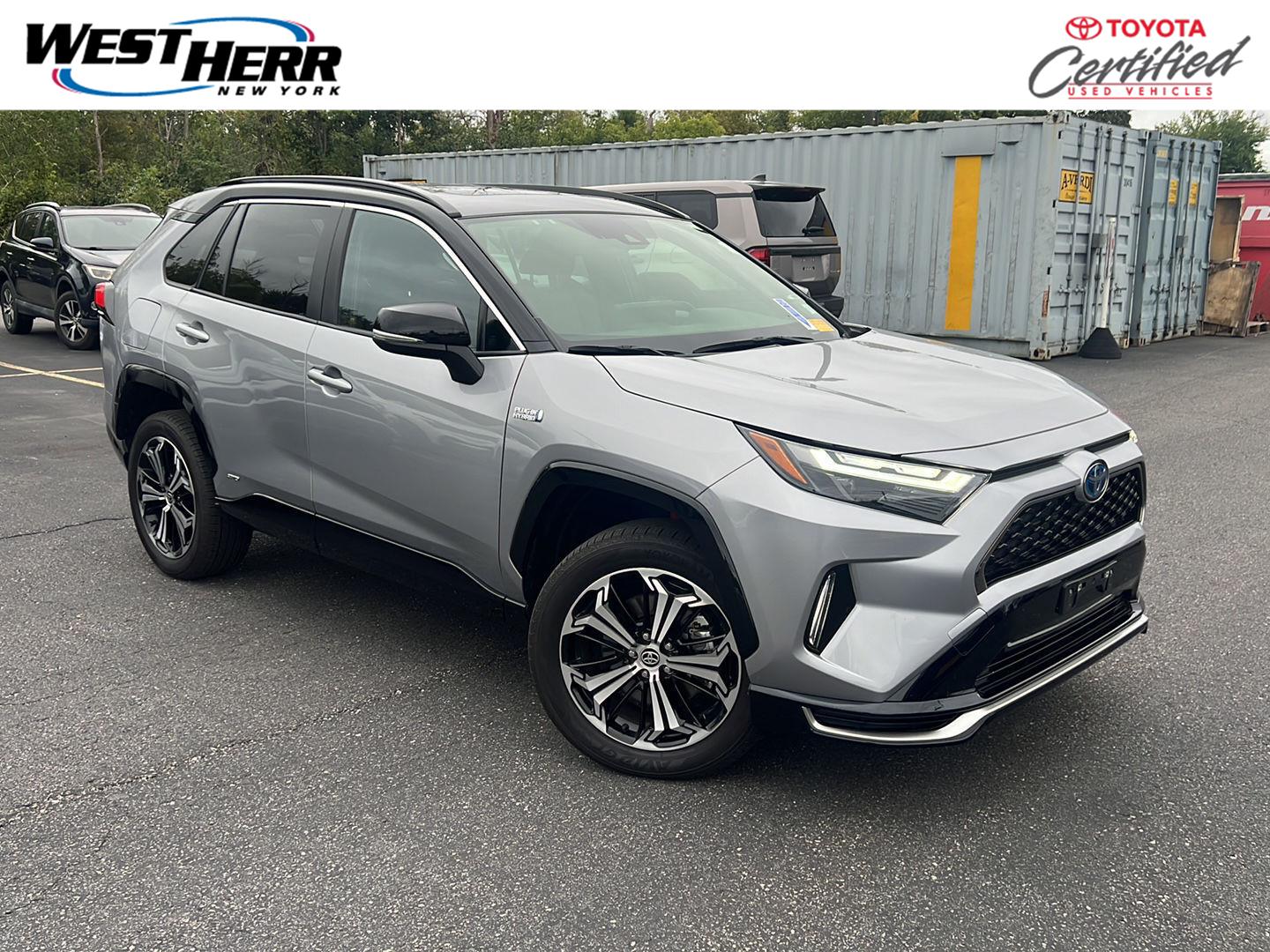 Silver Sky Metallic w/Midnight Black Metallic Roof 2024 Toyota RAV4 Prime SUV / Crossover All-Wheel Drive Continuously Variable Transmission