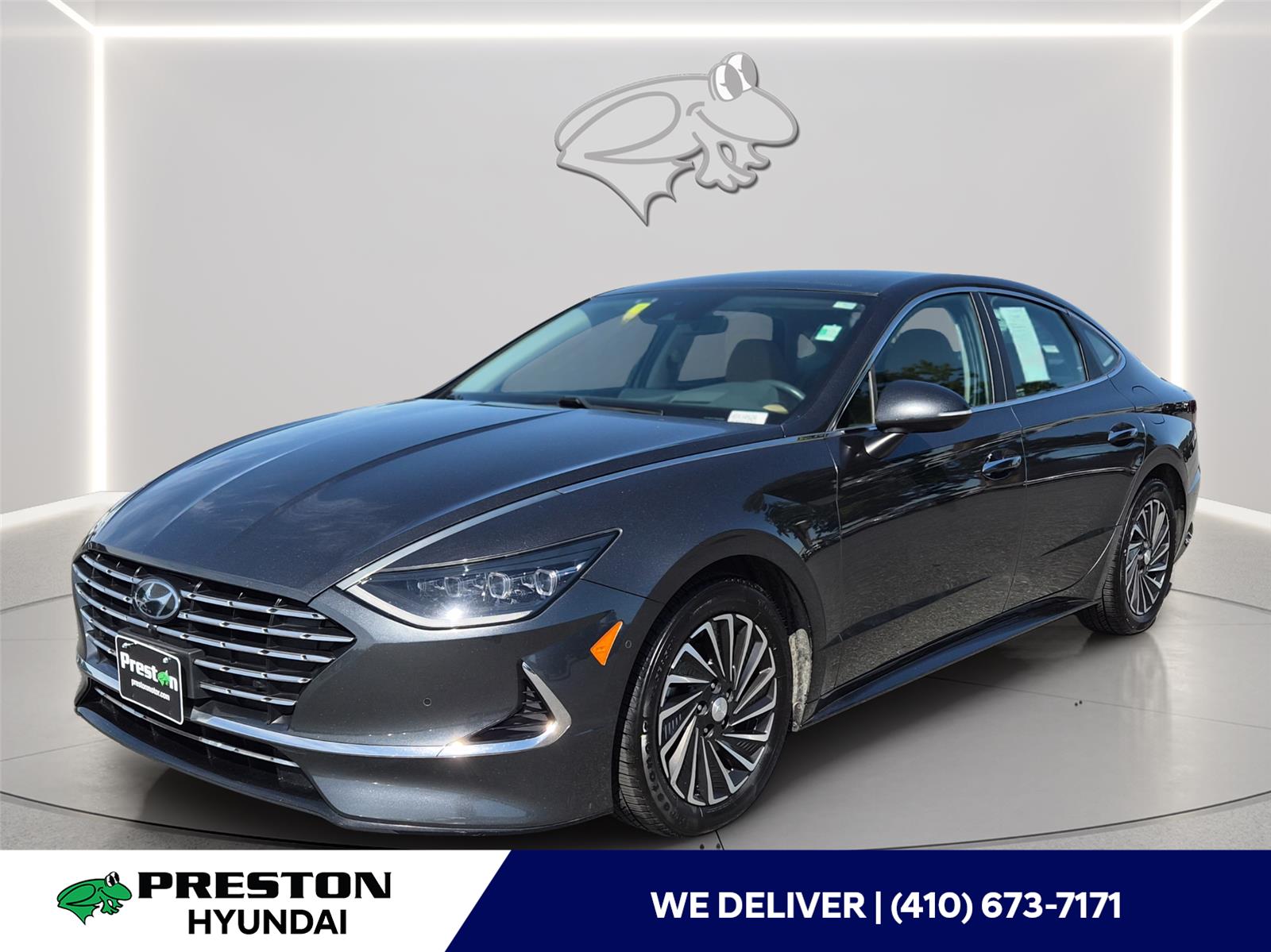 Portofino Gray 2022 Hyundai Sonata Hybrid Sedan Front-Wheel Drive Automatic