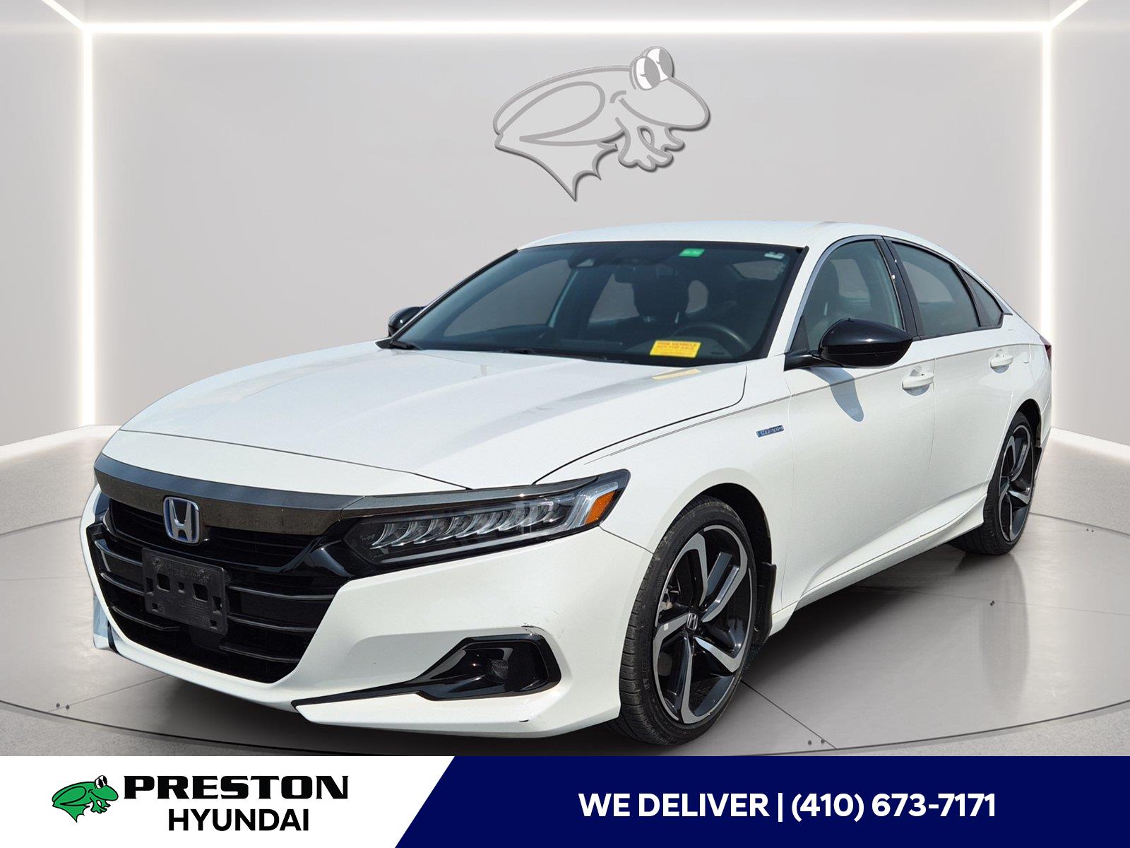Platinum White Pearl 2022 Honda Accord Hybrid Sedan Front-Wheel Drive 1-Speed Dual Clutch