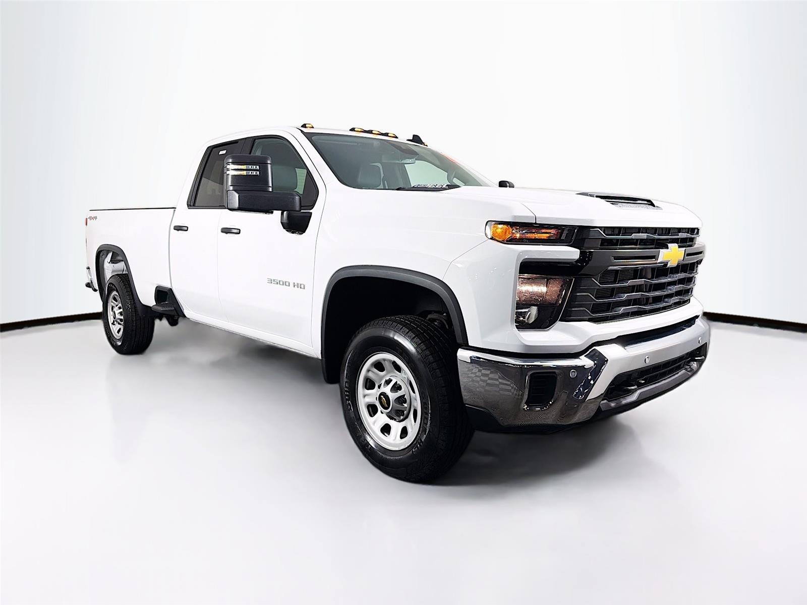 Summit White 2025 Chevrolet Silverado 3500HD Work Truck Double Cab LB 4WD Pickup Truck Four-Wheel Drive Automatic