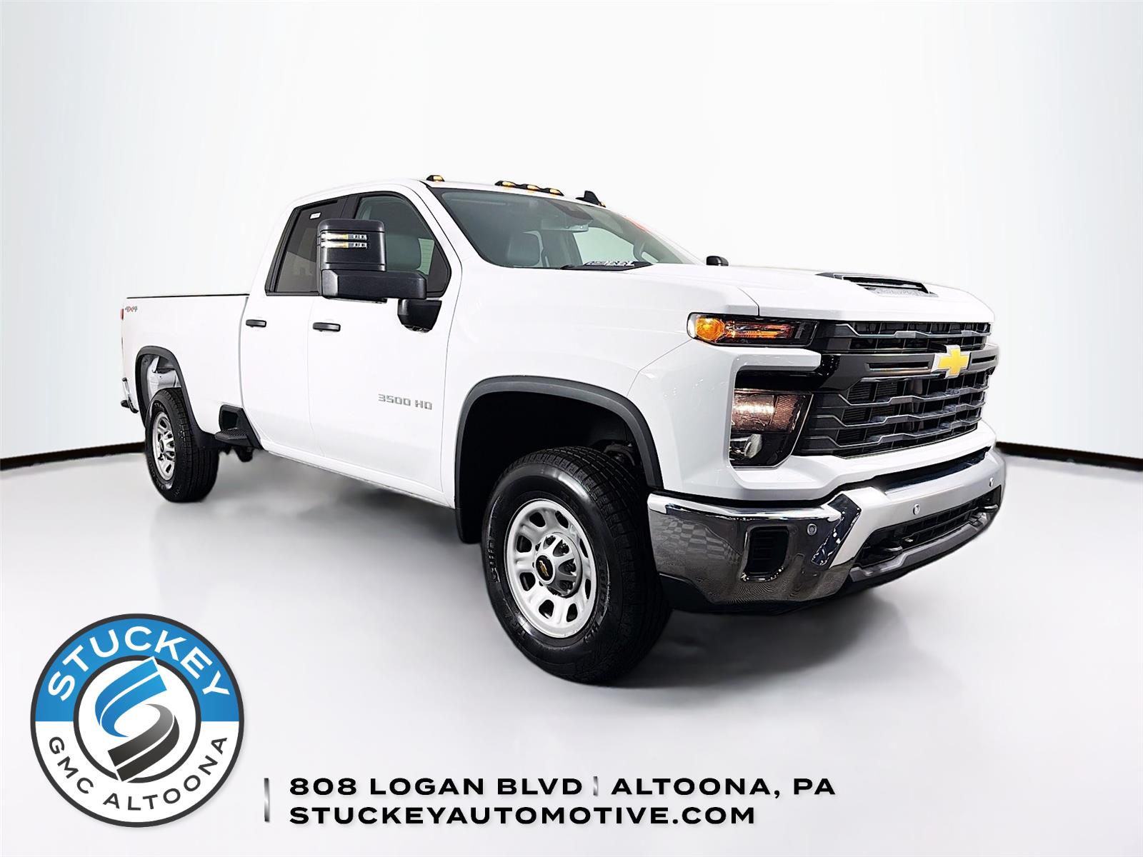 Summit White 2025 Chevrolet Silverado 3500HD Work Truck Double Cab LB 4WD Pickup Truck Four-Wheel Drive Automatic