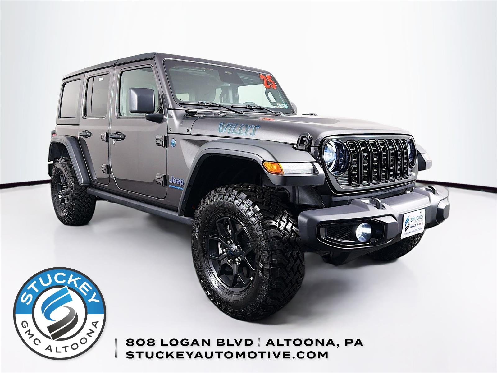 Gray (Granite Crystal Metallic Clearcoat) 2025 Jeep Wrangler 4xe Willys 4WD SUV / Crossover Four-Wheel Drive 8-Speed Automatic