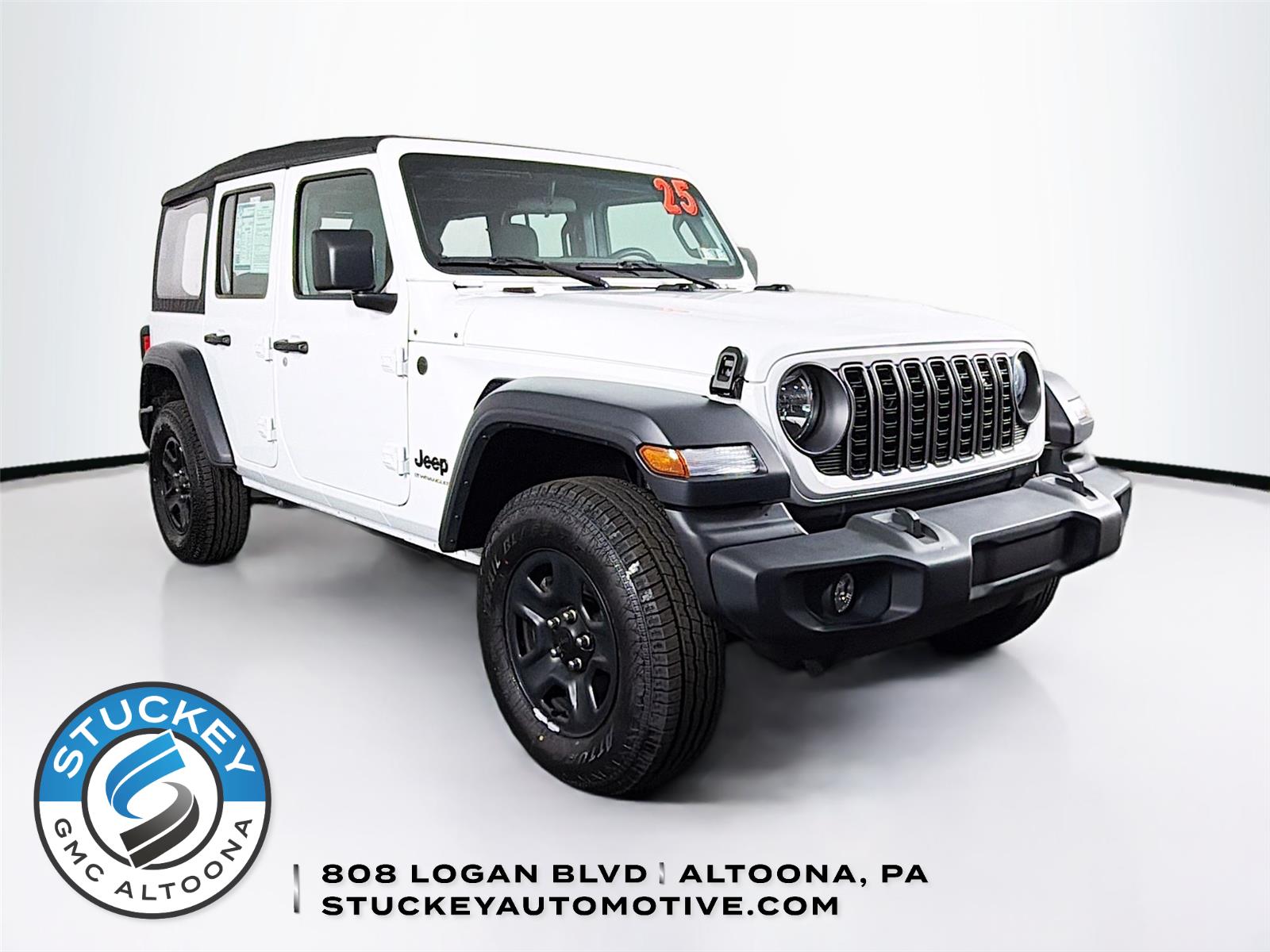 Bright White Clearcoat 2025 Jeep Wrangler Sport 4-Door 4WD SUV / Crossover Four-Wheel Drive 8-Speed Automatic