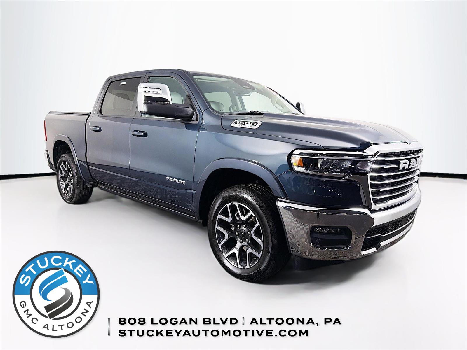 Forged Blue Metallic 2026 RAM 1500 Laramie Crew Cab 4WD Pickup Truck Four-Wheel Drive 8-Speed Automatic