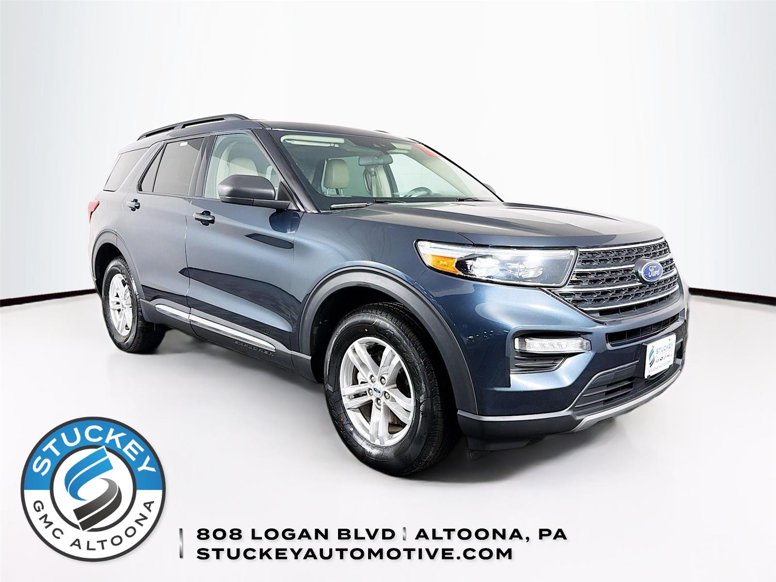 Stone Blue 2022 Ford Explorer XLT AWD SUV / Crossover All-Wheel Drive Automatic