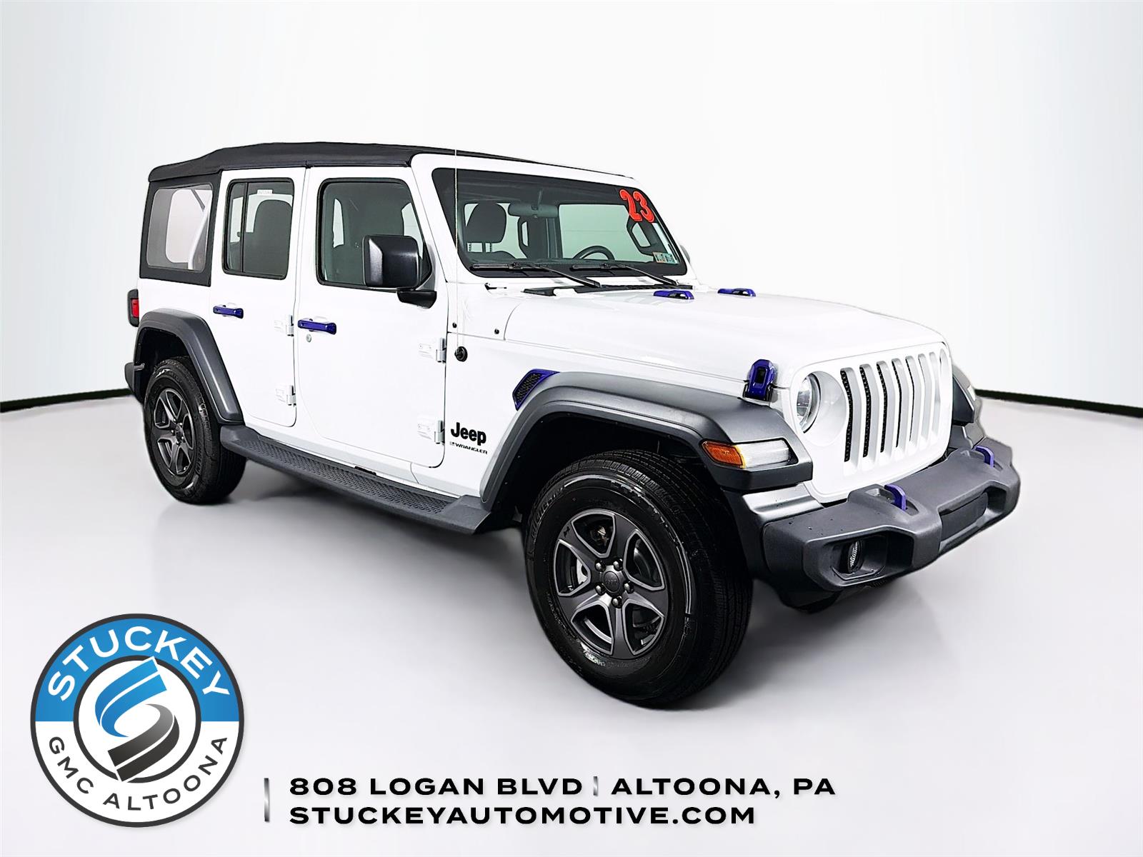 Bright White Clearcoat 2023 Jeep Wrangler Sport 4-Door 4WD SUV / Crossover Four-Wheel Drive 8-Speed Automatic