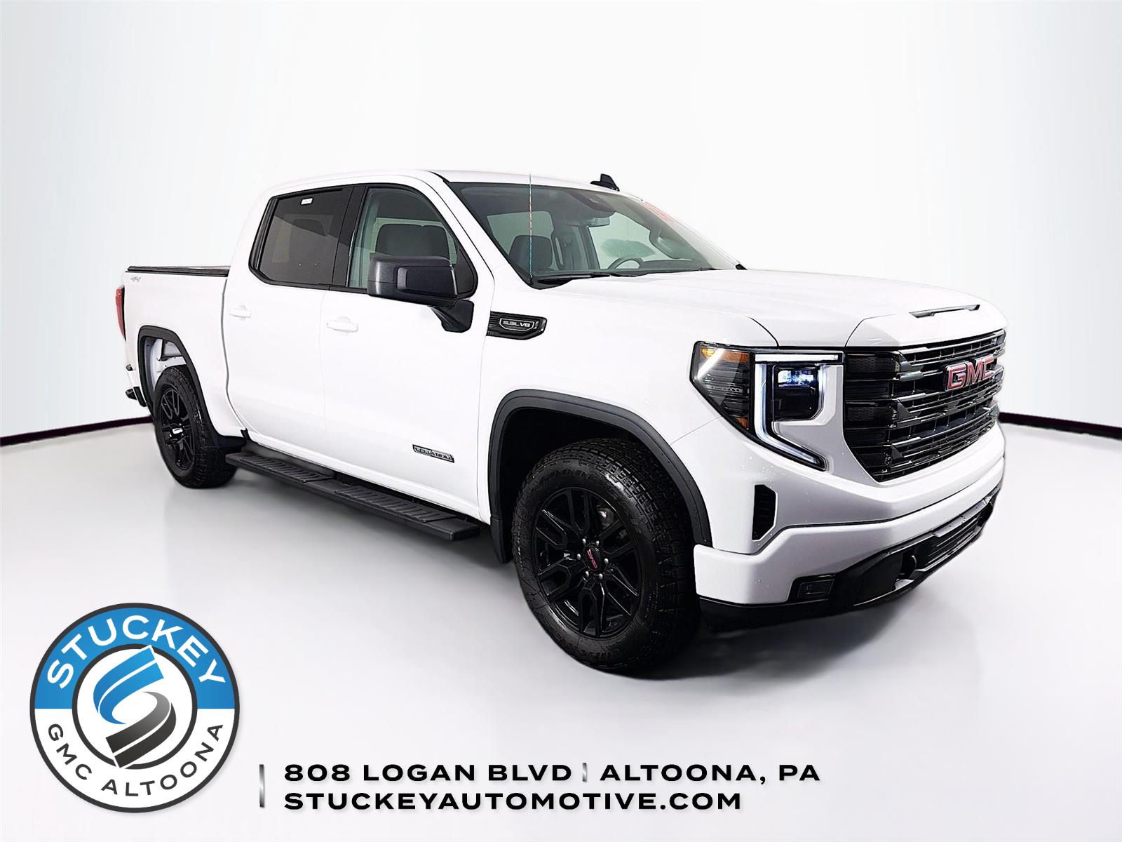 Summit White 2025 GMC Sierra 1500 Elevation Crew Cab 4WD Pickup Truck Four-Wheel Drive Automatic