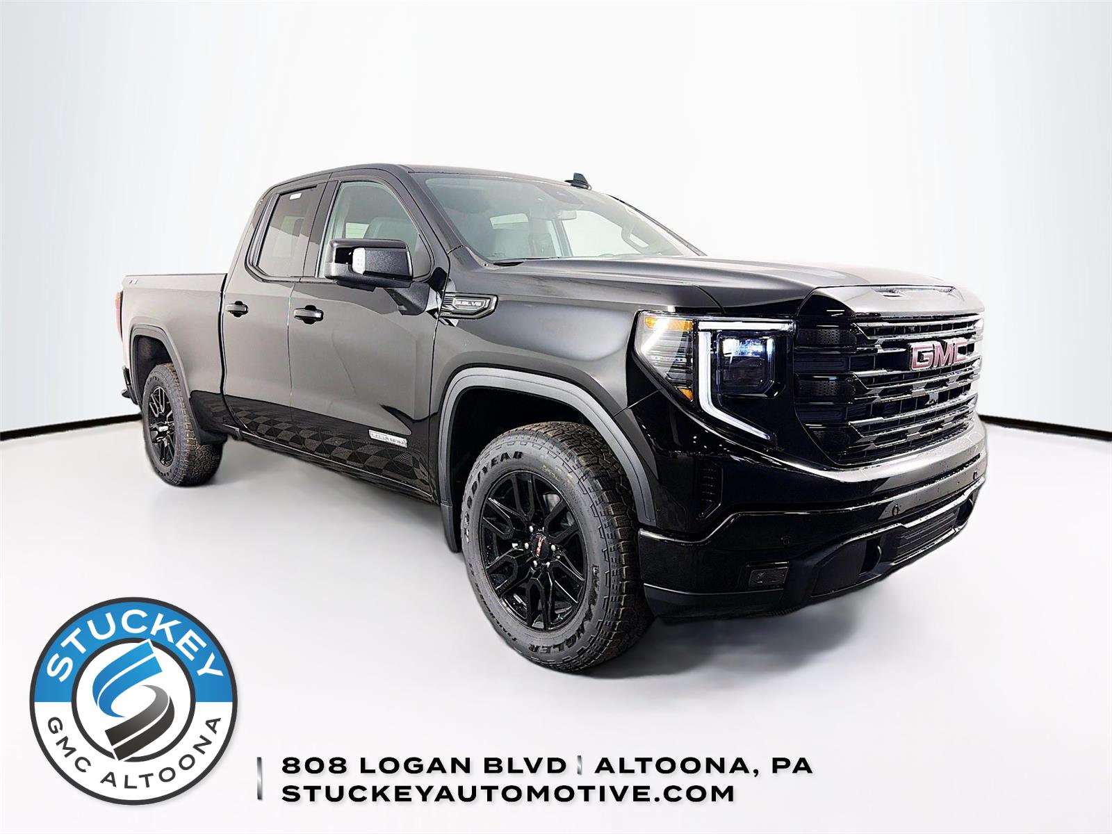 Onyx Black 2026 GMC Sierra 1500 Elevation Double Cab 4WD Pickup Truck Four-Wheel Drive Automatic