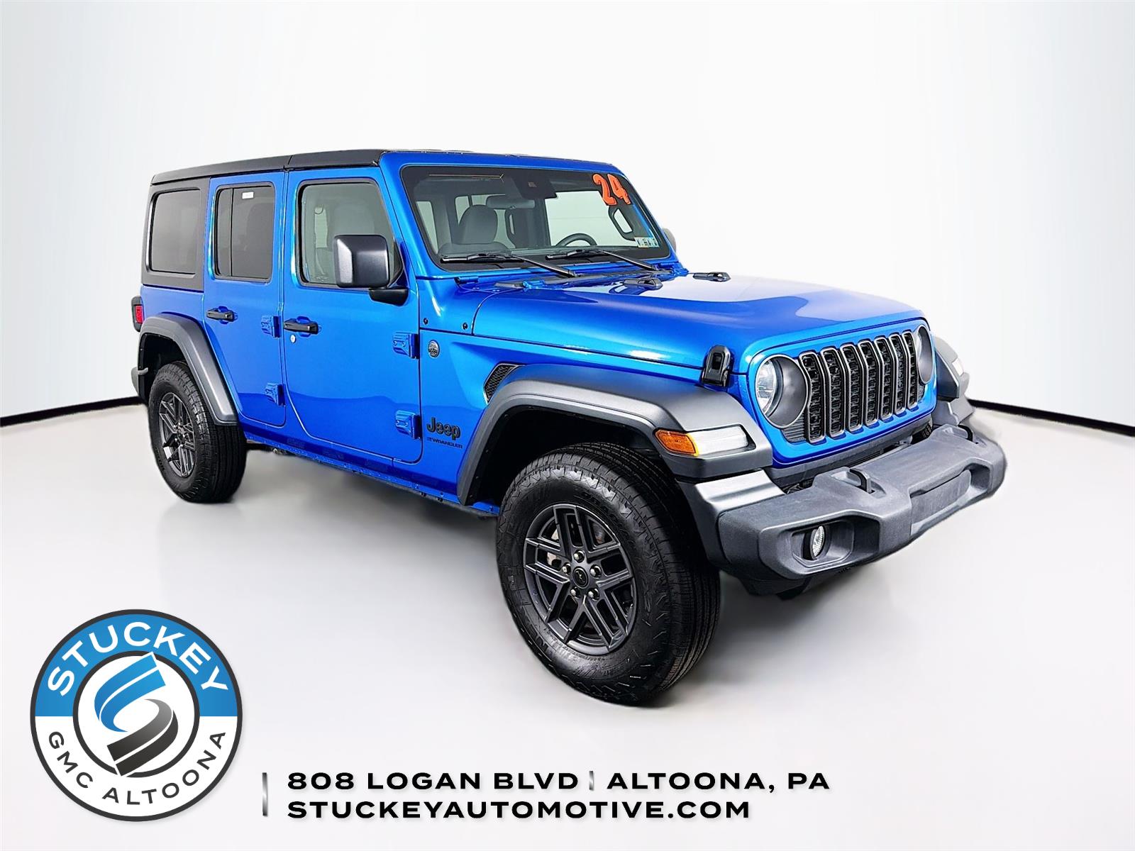 Hydro Blue Pearlcoat 2024 Jeep Wrangler Sport S 4-Door 4WD SUV / Crossover Four-Wheel Drive 8-Speed Automatic