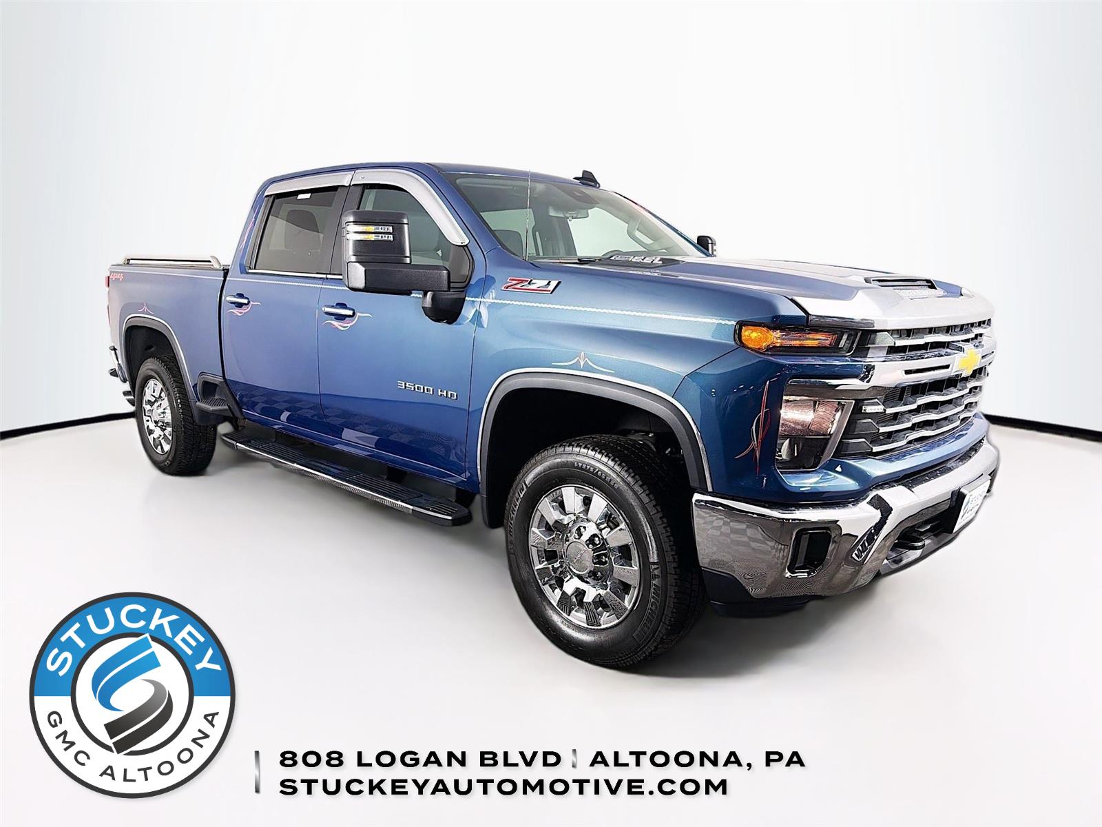 Lakeshore Blue Metallic 2024 Chevrolet Silverado 3500HD LT Crew Cab 4WD Pickup Truck Four-Wheel Drive Automatic