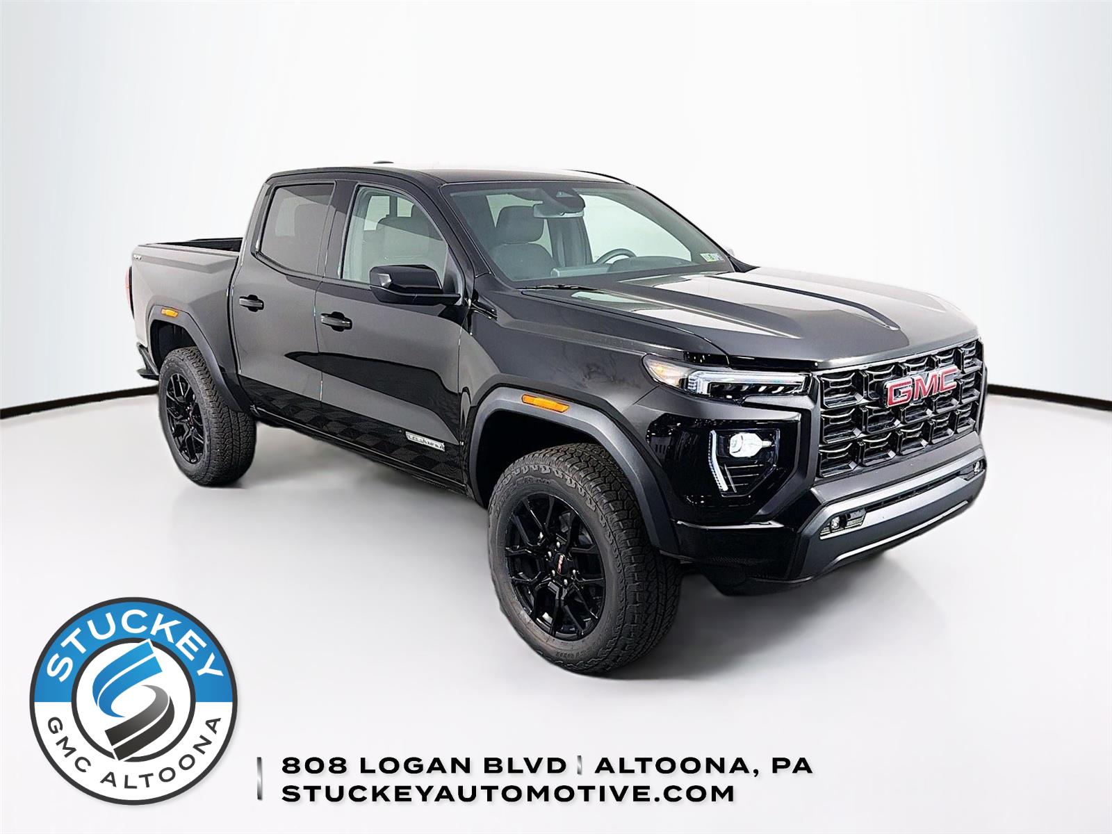 Onyx Black 2025 GMC Canyon Elevation Crew Cab 4WD Pickup Truck Four-Wheel Drive 8-Speed Automatic