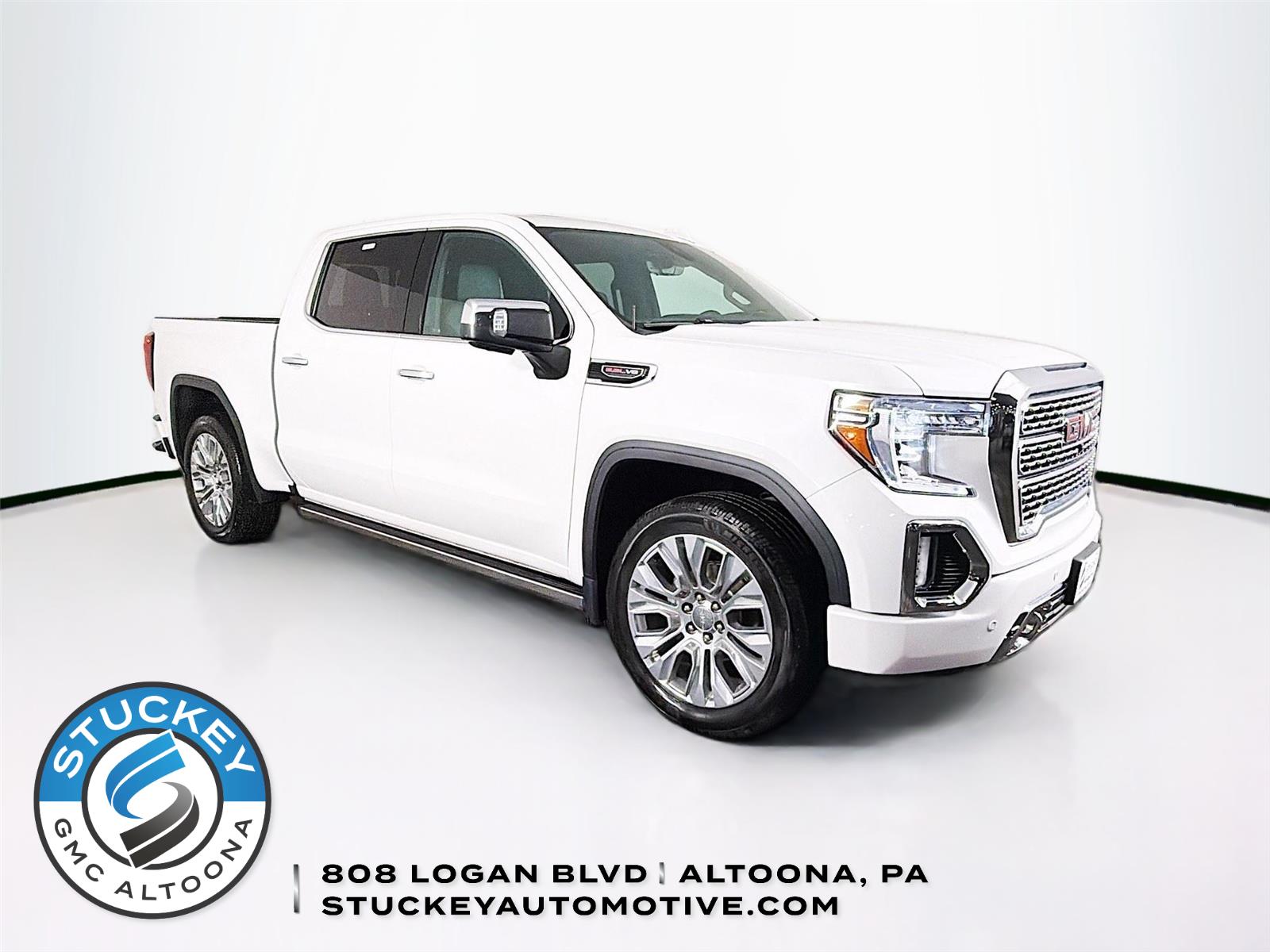 White Frost Tricoat 2021 GMC Sierra 1500 Denali Crew Cab 4WD Pickup Truck Four-Wheel Drive Automatic