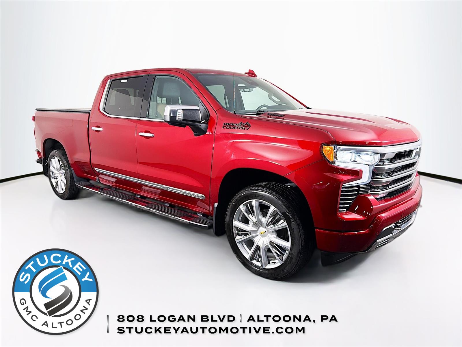 Radiant Red Tintcoat 2024 Chevrolet Silverado 1500 High Country Crew Cab 4WD Pickup Truck Four-Wheel Drive Automatic