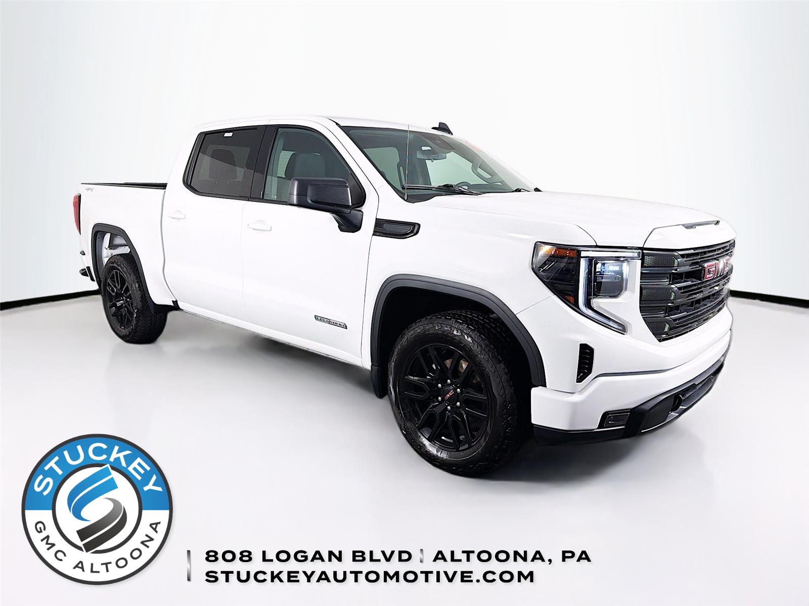Summit White 2024 GMC Sierra 1500 Elevation Standard Crew Cab 4WD Pickup Truck Four-Wheel Drive 8-Speed Automatic